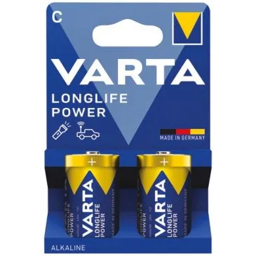 Pile alcaline Longlife Power LR14/C blister de 2 - VARTA
