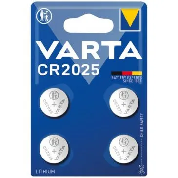 Pile lithium electronique cr2025 x 4 - VARTA