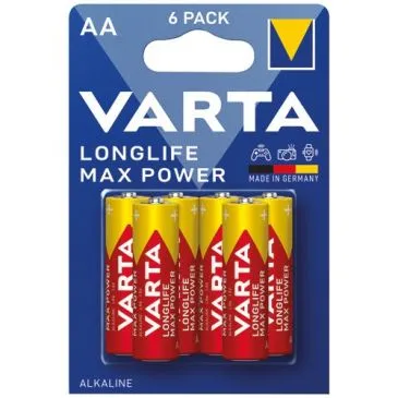 Piles Longlife Maxi Power LR06 AA blister de 6 - VARTA