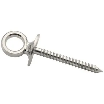 Piton à œil avec vis bois/acier- inox - fil 8 mm - 80 mm - lot de 2 - CHAPUIS