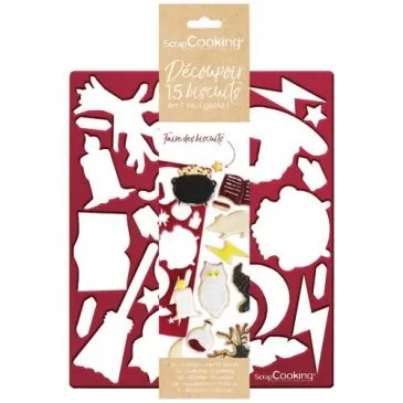 Plaque découpoir 15 formes - Sorcier - SCRAPCOOKING