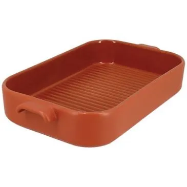 Plat à four grille rectangulaire 26.5 x 15 cm Terracotta - Octave - MENASTYL