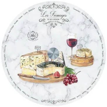 Plateau à fromage tournant 32 cm - Les Fromages de nos Régions - EASY LIFE