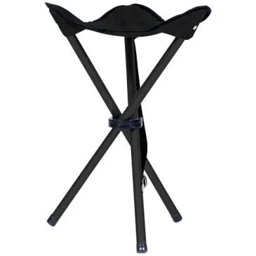 Pliant trépied tube acier toile polyester 600d h45 noir - CAO