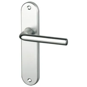 Poignée de porte intérieur - Courchevel - sur plaque - entraxe 165 mm - alu - ALPERTEC