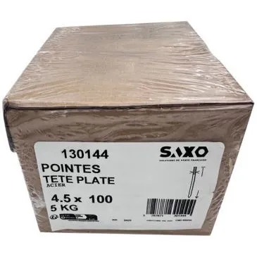 Pointe tete plate 4.5x100mm boite de 5 kg - SAXO