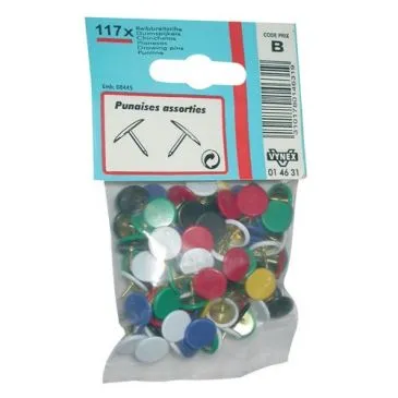 Punaise couleur assorties X117P - VYNEX