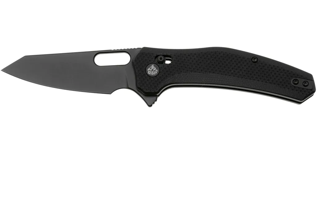 QSP Knife Emu 164-A2, Black 14C28N, Black Micarta, couteau de poche