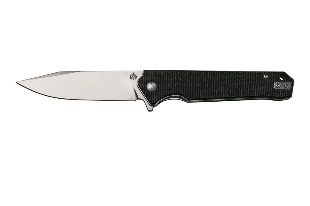 QSP Knife Mamba V2 QS111-G1 Satin, Black Micarta couteau de poche