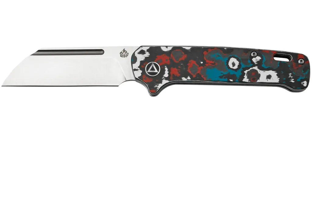 QSP Knife Penguin QS130SJ-F1, CPM 20CV Stonewashed, Fat Carbon Nebula, slipjoint couteau de poche