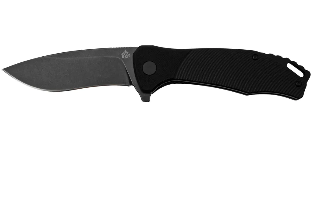 QSP Knife Raven QS122-C2 Blach G10, Black D2 Stonewashed, couteau de poche