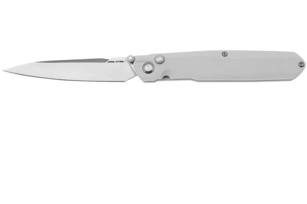 Real Steel G5 Metamorph Button Lock 7831I Satin 14C28N, Ivory G10, couteau de poche, Ostap Hel design