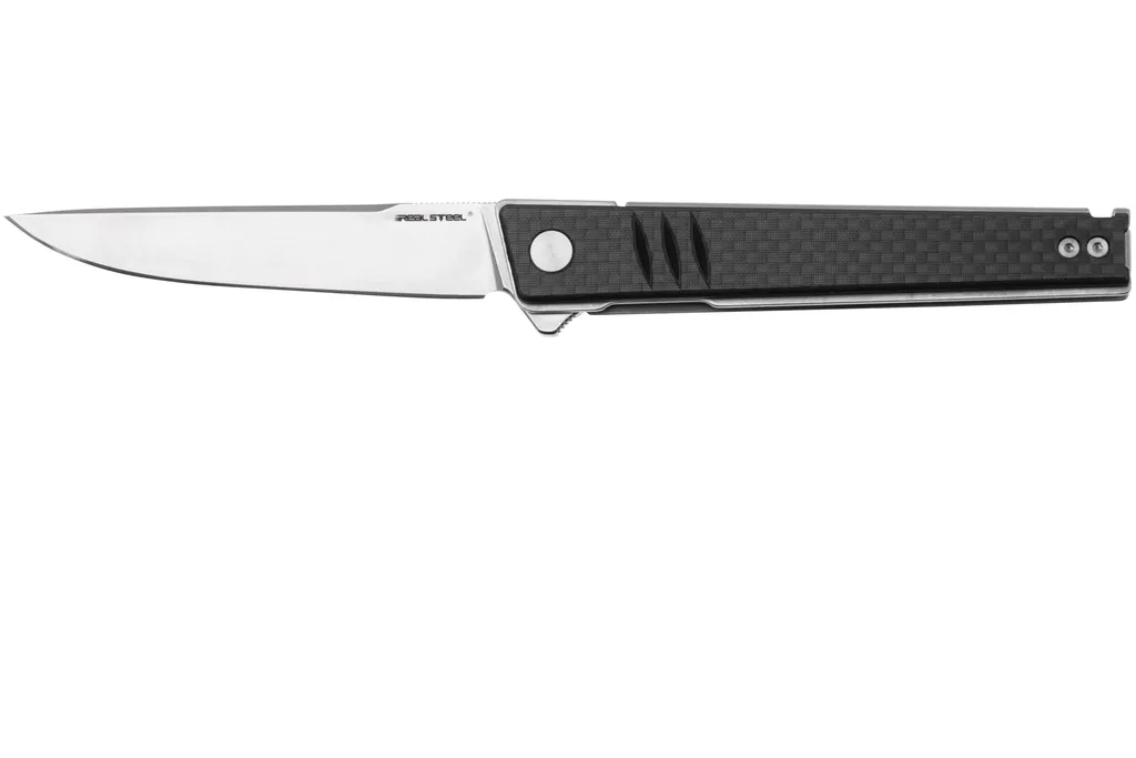Real Steel Kikashi 8071CS Stonewashed 14C28N, Carbon Fiber G10, couteau de poche
