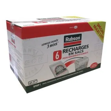 Recharge absorbeur - lot de 6 - 1 Kg  - RUBSON