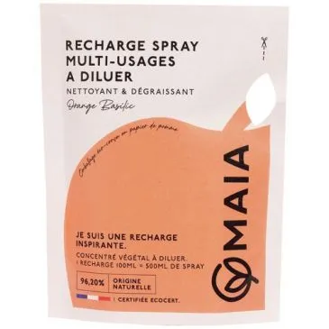 Recharge spray nettoyant multi-usages Orange & Basilic 100 ml - Parfait - MAIA