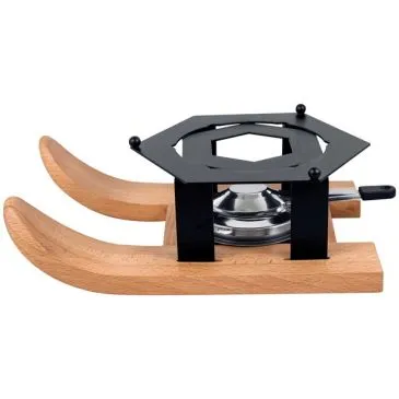Réchaud à fondue Noir & Bois - Ski - TABLE ET COOK