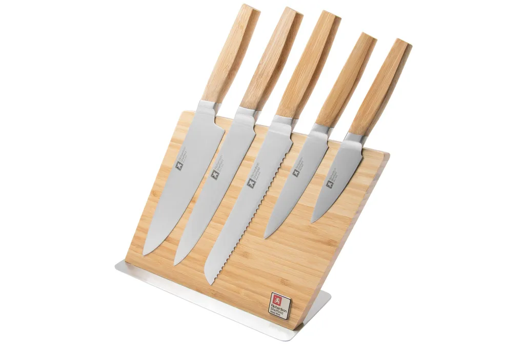 Richardson Sheffield Nomad bambou 11111K514K20 set de couteaux 5 pièces avec bloc à couteaux aimanté