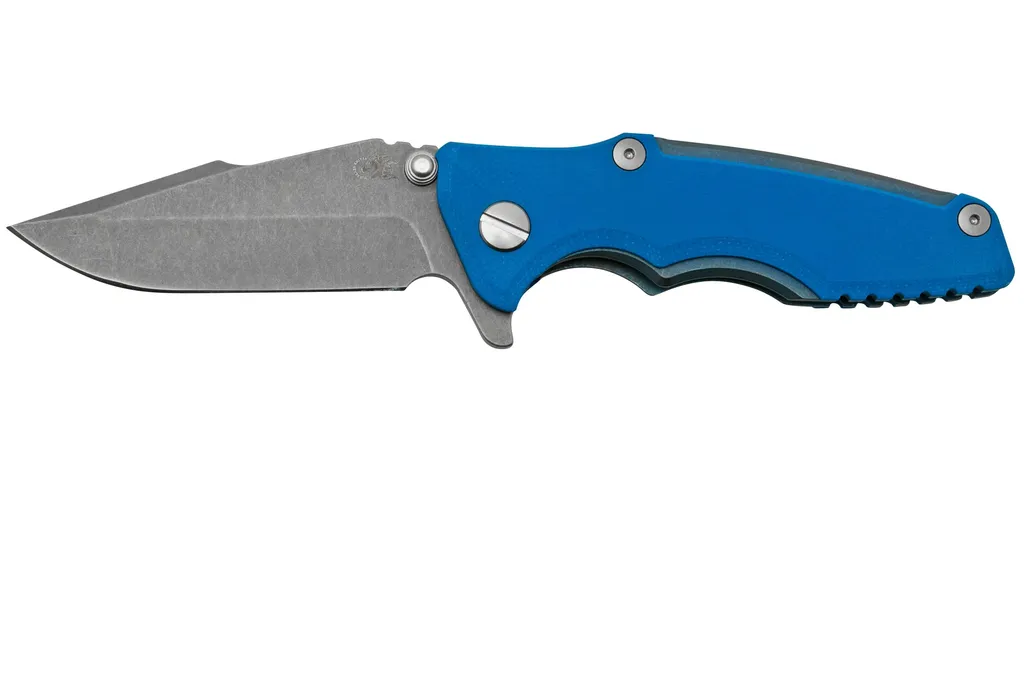 Rick Hinderer Eklipse 3.0" 20CV Harpoon Spanto Battle Blue/Blue G10, couteau de poche