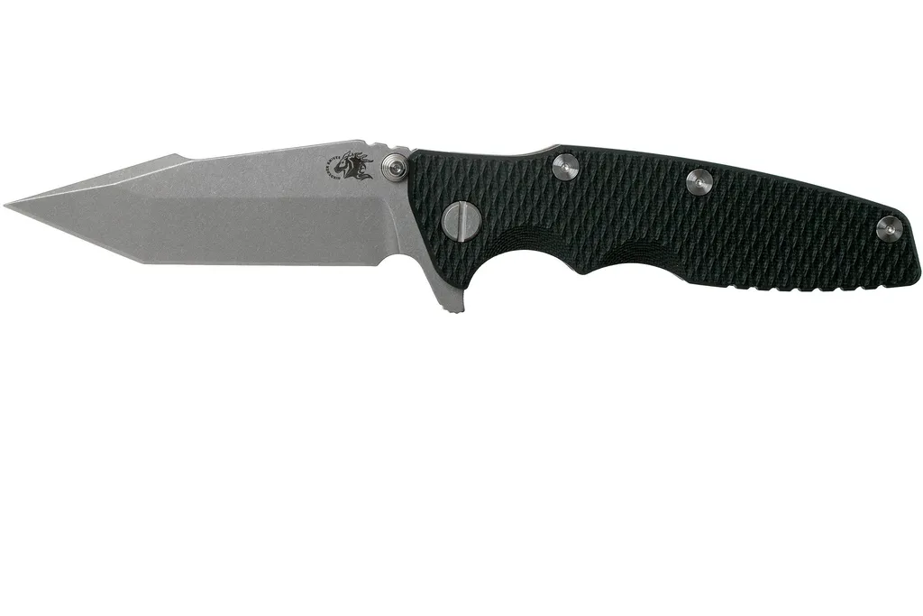Rick Hinderer Eklipse 3.5” Harpoon Tanto, CPM 20CV, Battle Bronze, Black G10 couteau de poche
