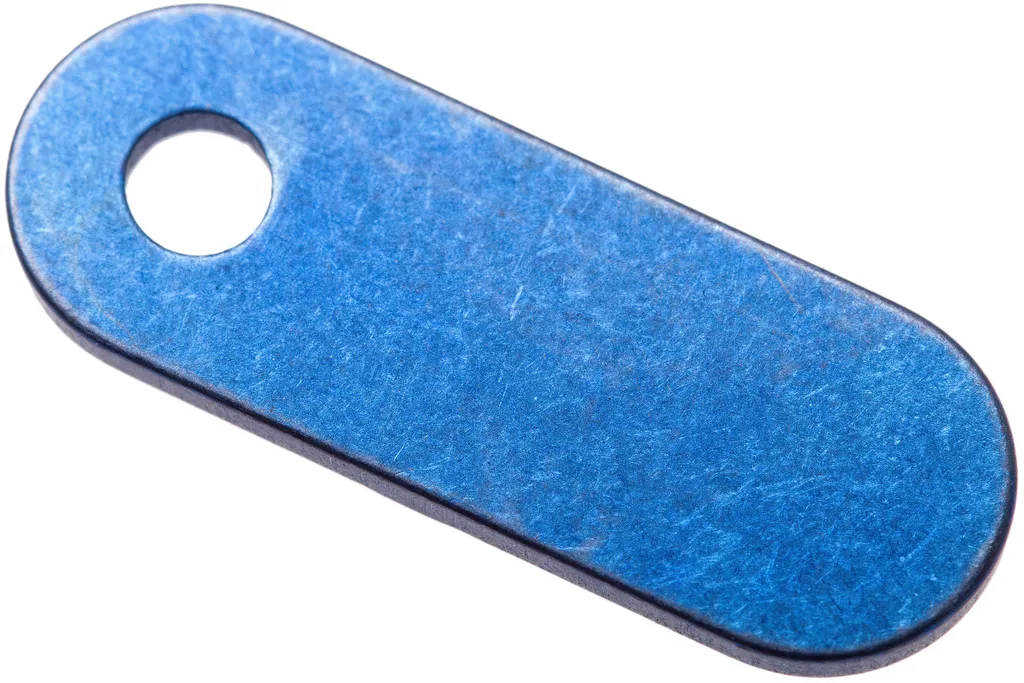 Rick Hinderer One Hole Filler Tab Titanium, stonewashed blue