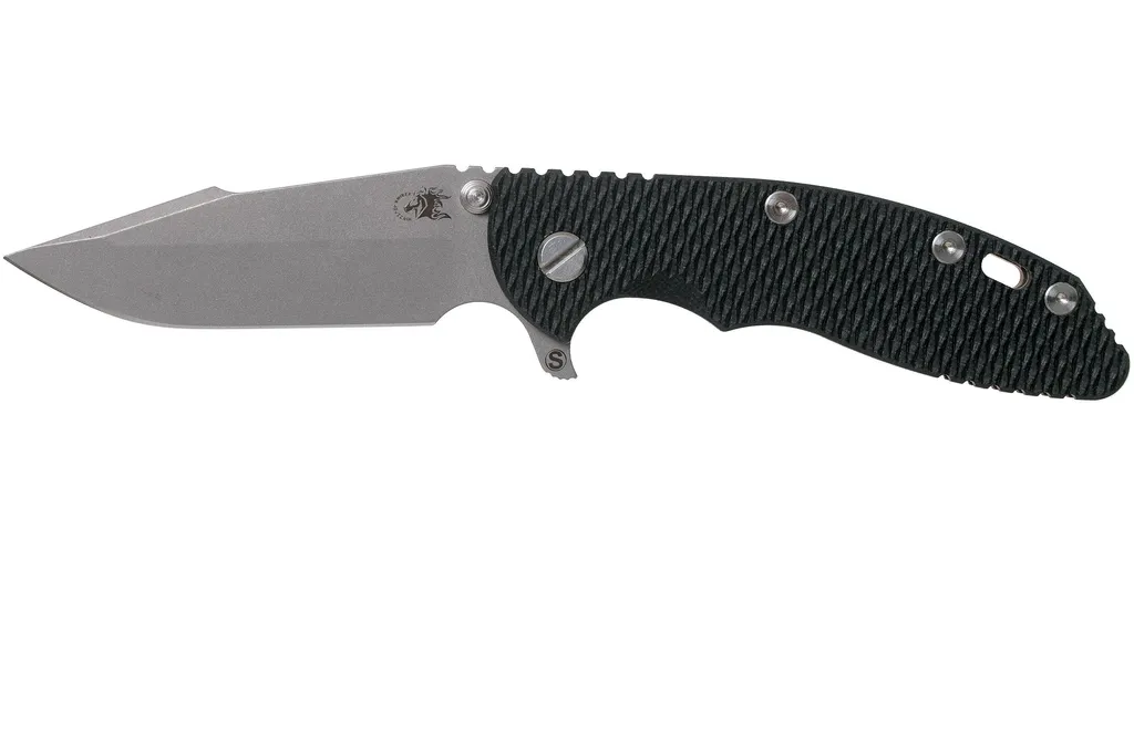 Rick Hinderer XM-18 3.5" Skinny Harpoon Spanto Battle Bronze, Black G10 couteau de poche