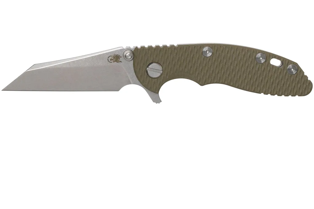 Rick Hinderer XM-18 3" Wharncliffe 20CV Stonewash, OD Green G10, couteau de poche