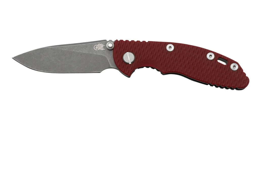 Rick Hinderer XM18 3.0” Slicer Non-Flipper CPM 20CV Red G10 couteau de poche