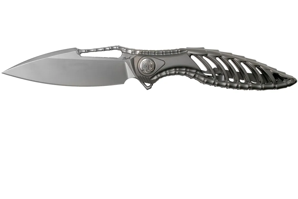 Rike Thor 6 Plain Titanium, couteau de poche intégral