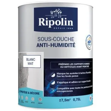 Ripolin sous couche anti humidité blanc 0.75l - RIPOLIN