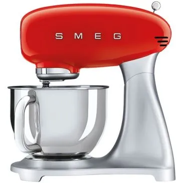 Robot sur socle 4.8 L Inox & Rouge - Années 50 - SMF02RDEU - SMEG