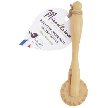 Rouleau coupe-pâte 11.5 cm en buis - MIRONTAINE