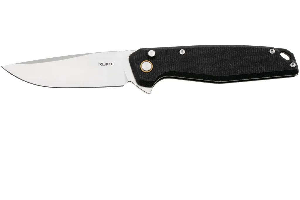Ruike P873-MB Satin 14C28N, Black Micarta, couteau de poche