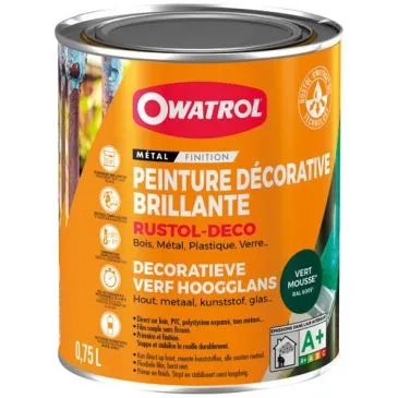 Rustol déco antirouille 0.75 L vert mousse ral 6005 - OWATROL