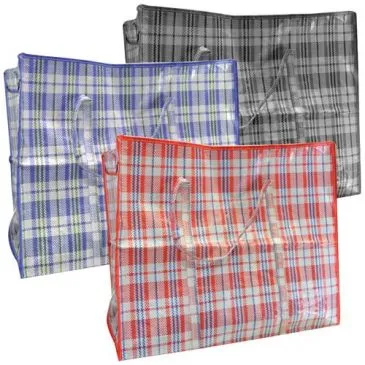 Sac de course carreaux zip coloris assortis - FRANDIS