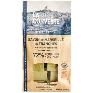 Savon de Marseille en tranches 100 g x 10 - LA CORVETTE