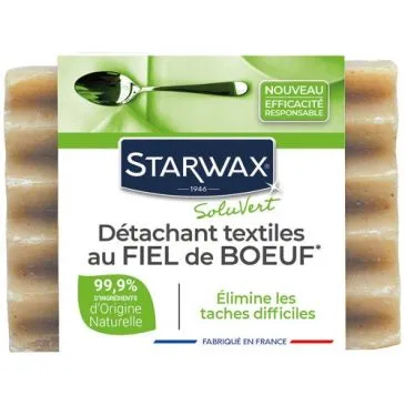 Savon détachant textile au fiel de boeuf 100g soluvert - STARWAX SOLUVERT