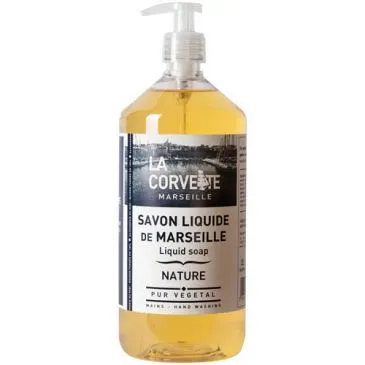Savon liquide de marseille nature 1l pompe - LA CORVETTE