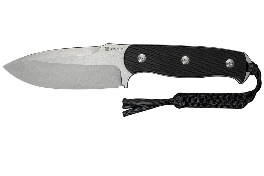 SENCUT Toxodon S24036-1 Stonewashed Black G10, couteau fixe