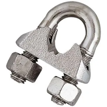 Serre-câble étrier  - D14 mm - acier zingué  - semelle fonte - CHAPUIS