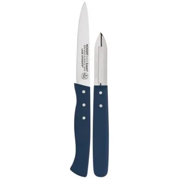 Set Duo Cuisine Éplucheur + Office Bleu Acier - Expert - NOGENT