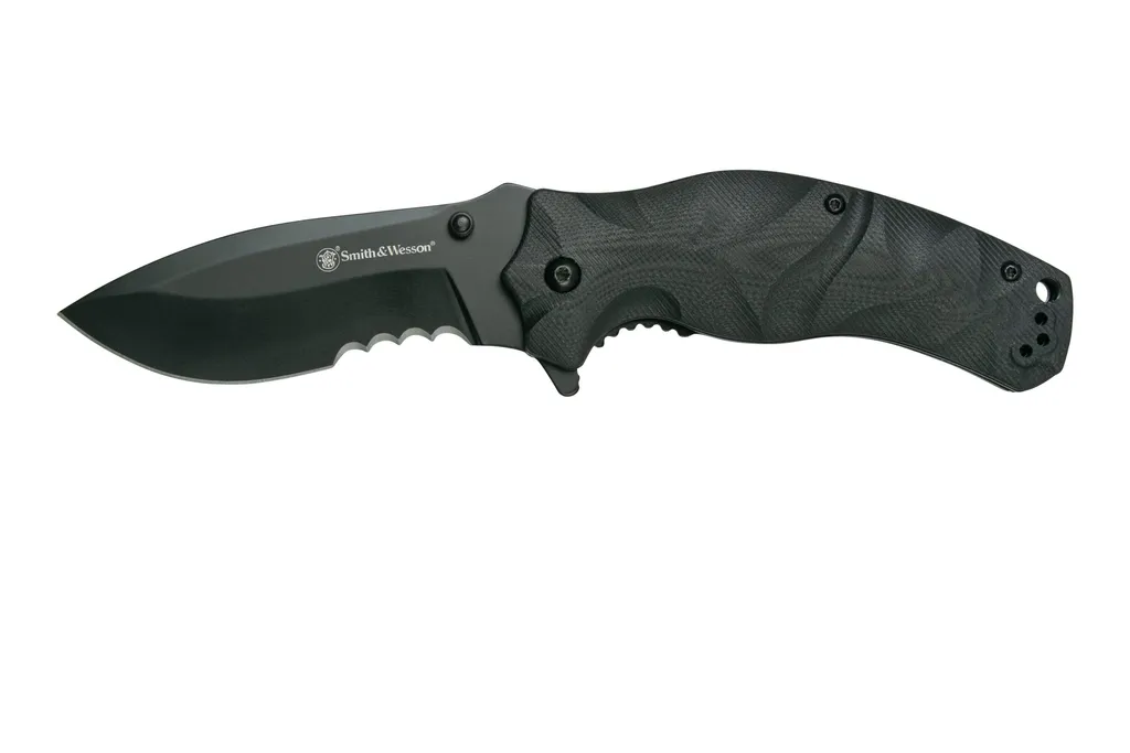 Smith & Wesson Black Ops Recurve Assisted 1147098, couteau de poche