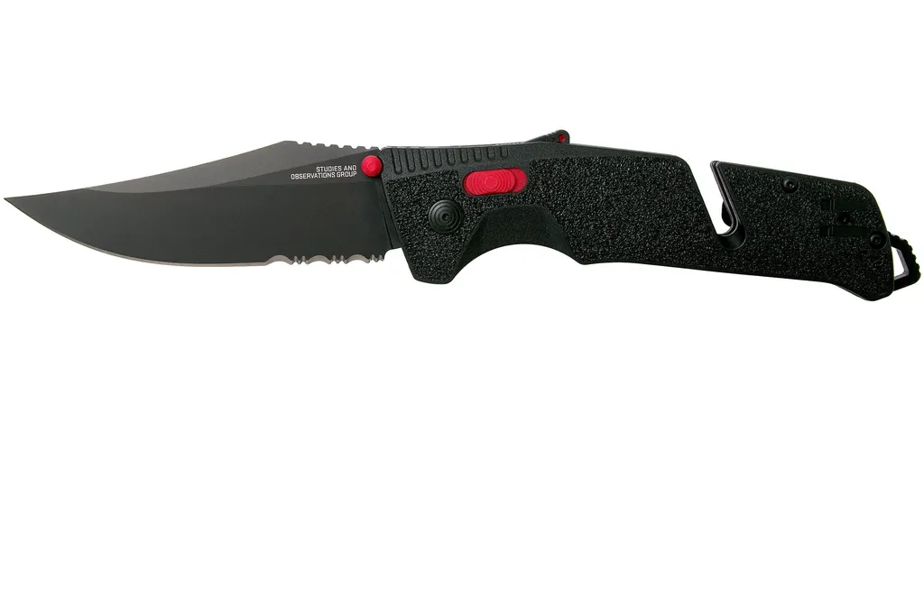 SOG Trident AT Black Red Serrated 11-12-02-57 couteau de poche