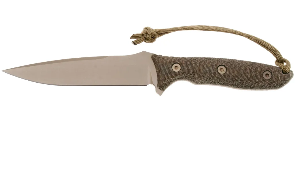 Spartan Blades Moros SB53DEGRKYTN Flat Dark Earth, Green Micarta, couteau de survie, étui en kydex
