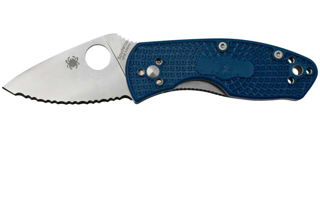 Spyderco Ambitious Lightweight S35VN Blue C148SBL couteau de poche dentelé