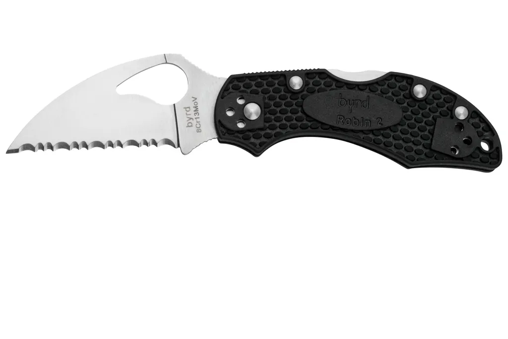 Spyderco Byrd Robin 2 Wharncliffe BY10SBKWC2 couteau de poche dentelé