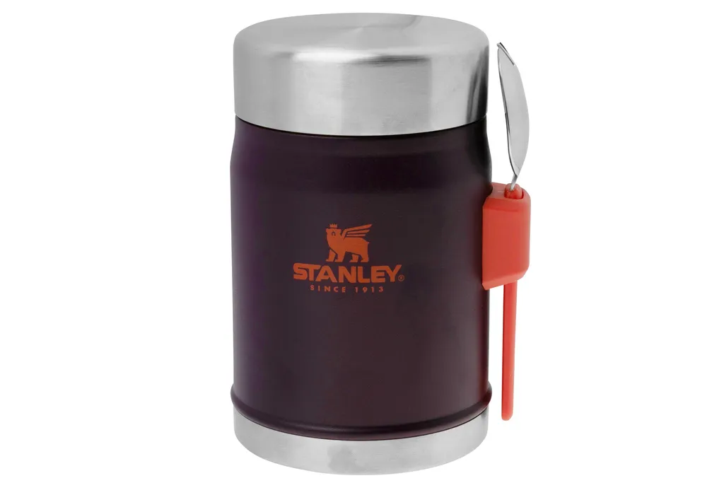 Stanley The Legendary Classic Food Jar 400 ml, Matte Plum, lunchbox + spork