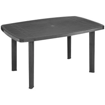 Table ovale Faro 140cm anthracite 137x85x72cm polypropylene - IPAE PROGARDEN