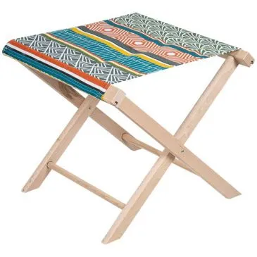 Tabouret pliant hetre Scandi mix 43x43x42cm. - DELUMI