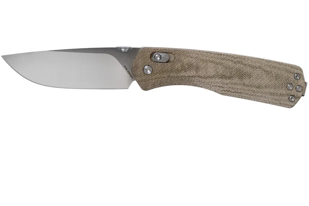 The James Brand The Carter XL, OD Green Micarta, Stainless couteau de poche JAKN116127-00