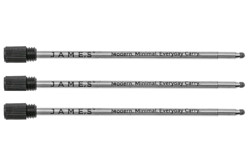 The James Brand The Stilwell D1 Ink Refill CO308903-11 Black, 3 Pack, recharge